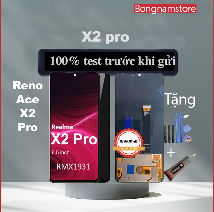 Màn hình thay thế cho oppo reno ace / realme x2 pro tặng kèm bộ sửa và keo dán b7000.