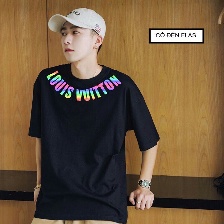 Áo Thun Tay Lỡ Unisex Phản Quang Nam Nữ - Áo Thun Phản Quang 7 Màu Louis