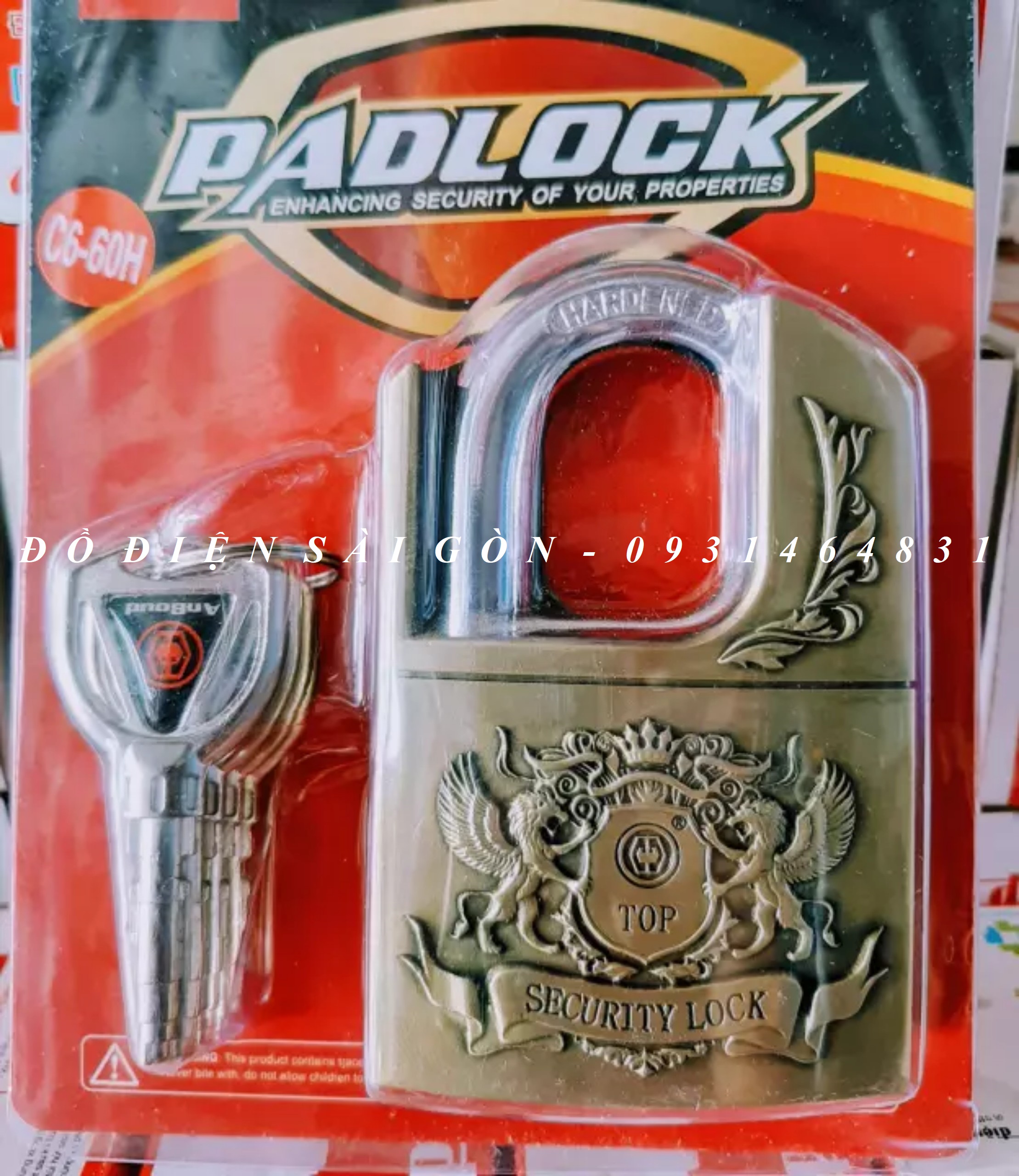 Ổ khóa chống cắt 6 phân cao cấp padlock