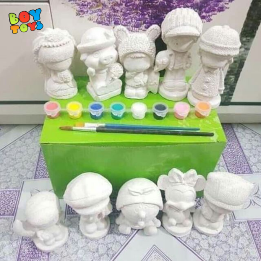 Combo đồ chơi tô tượng kèm cọ vẽ và màu vẽ để bé vui chơi thỏa thích sáng tạo