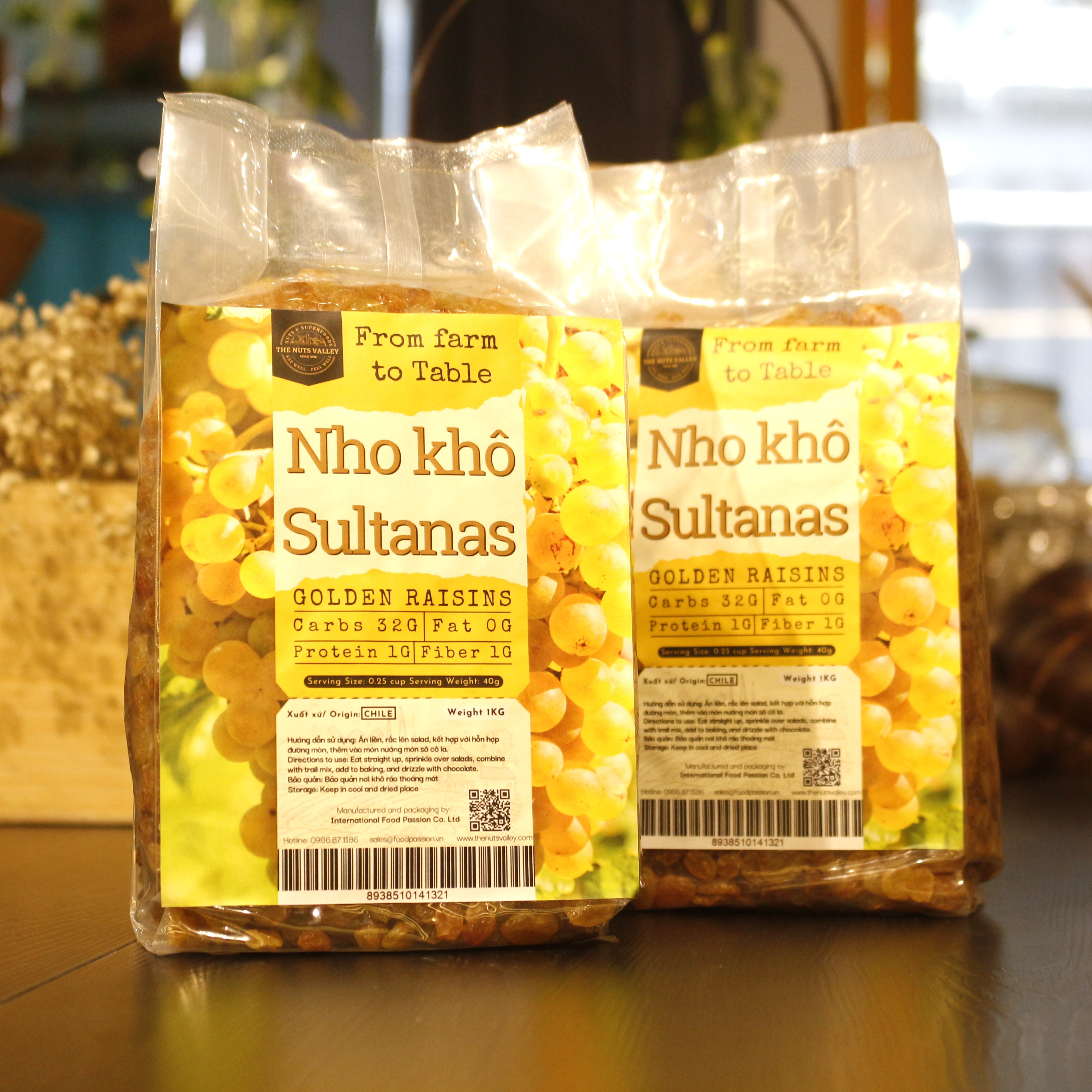 Nho khô vàng sultana - golden raisin 1kg