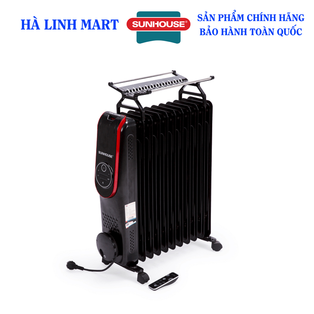 Máy sưởi dầu sunhouse 11 lá shd7082 - máy sưởi dầu có điều khiển từ xa, công suất 2500w, bảo hành 12 tháng