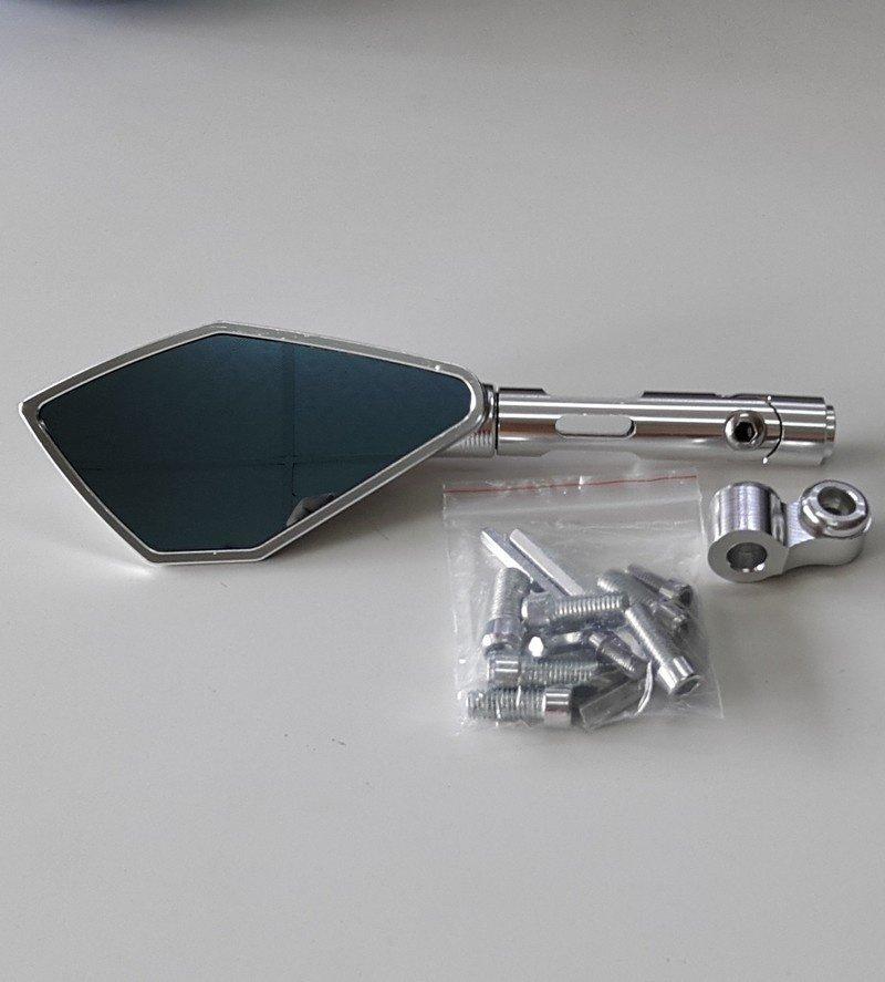 Kính chiếu hậu Rizoma 5 cạnh-màu bạc