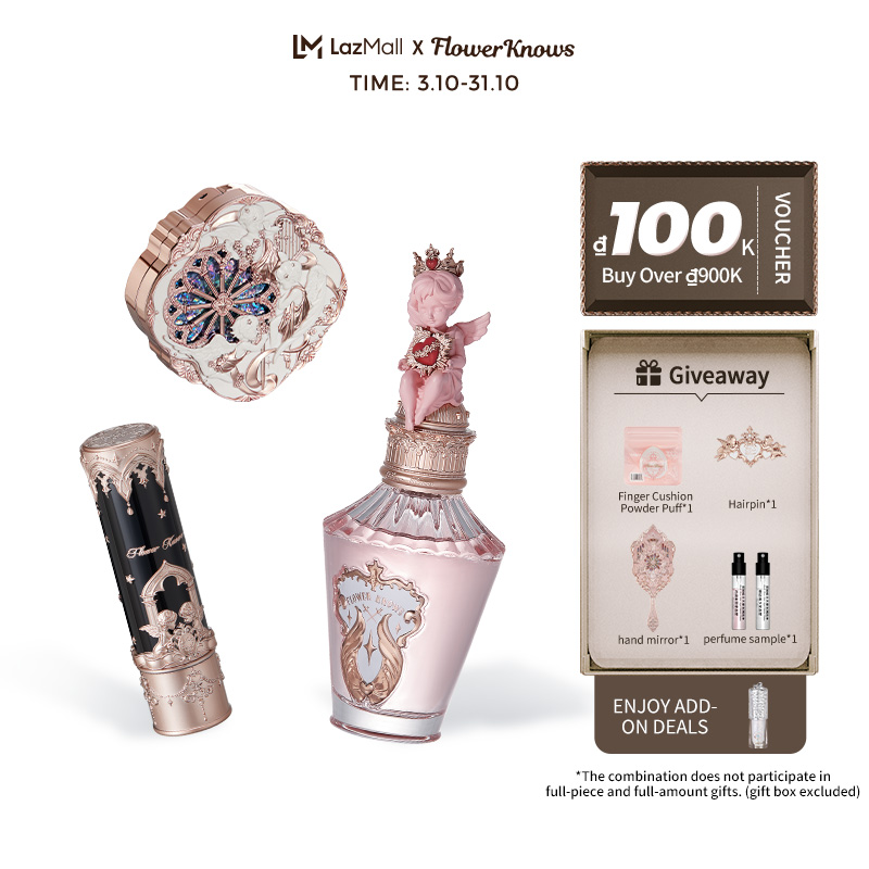 Flower Knows Little Angel Collection Makeup Gift Set Include Lipstick Perfume Blush and more