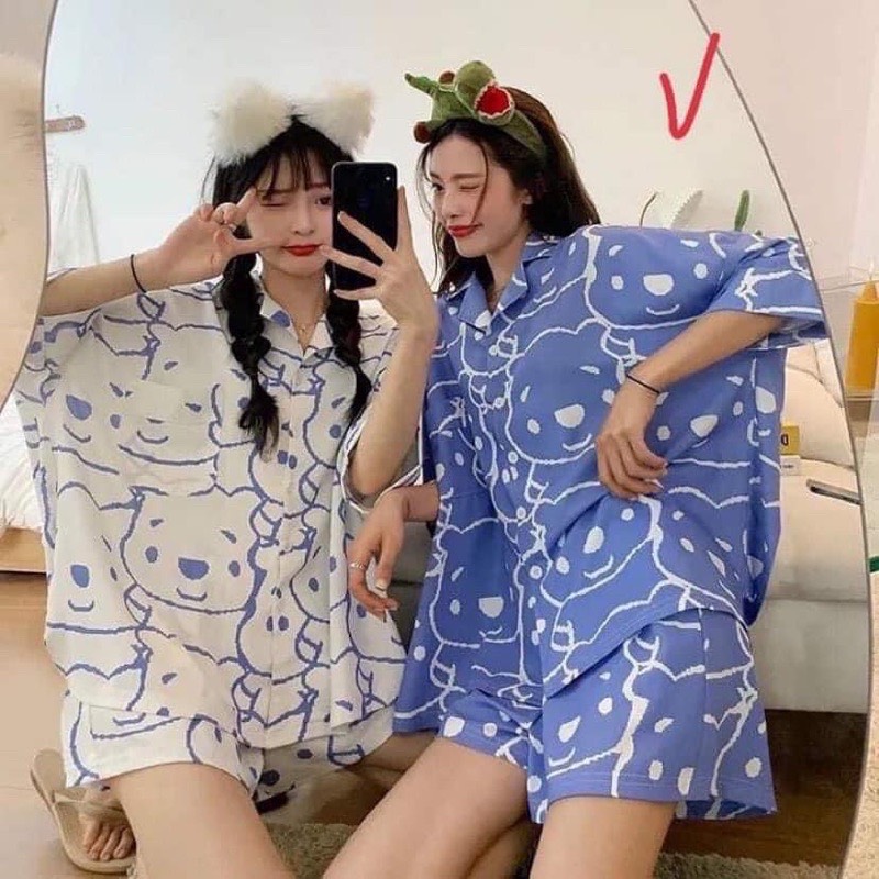 Đồ bộ pijama đùi freesize vải kate đẹp giá rẻ