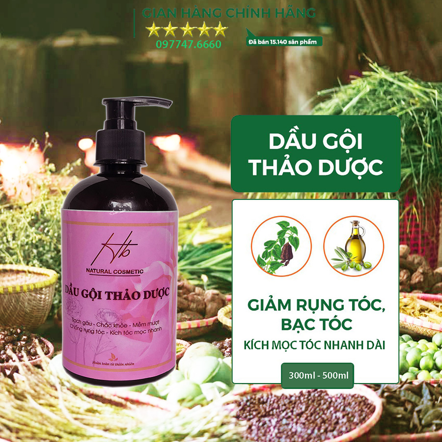 Dầu gội thảo dược Hiền Bùi - Hết rụng, gàu, nấm ngứa, ngừa bạc tóc.