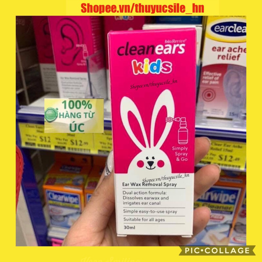 Xịt tan ráy tai cho bé cleanears kids 30ml