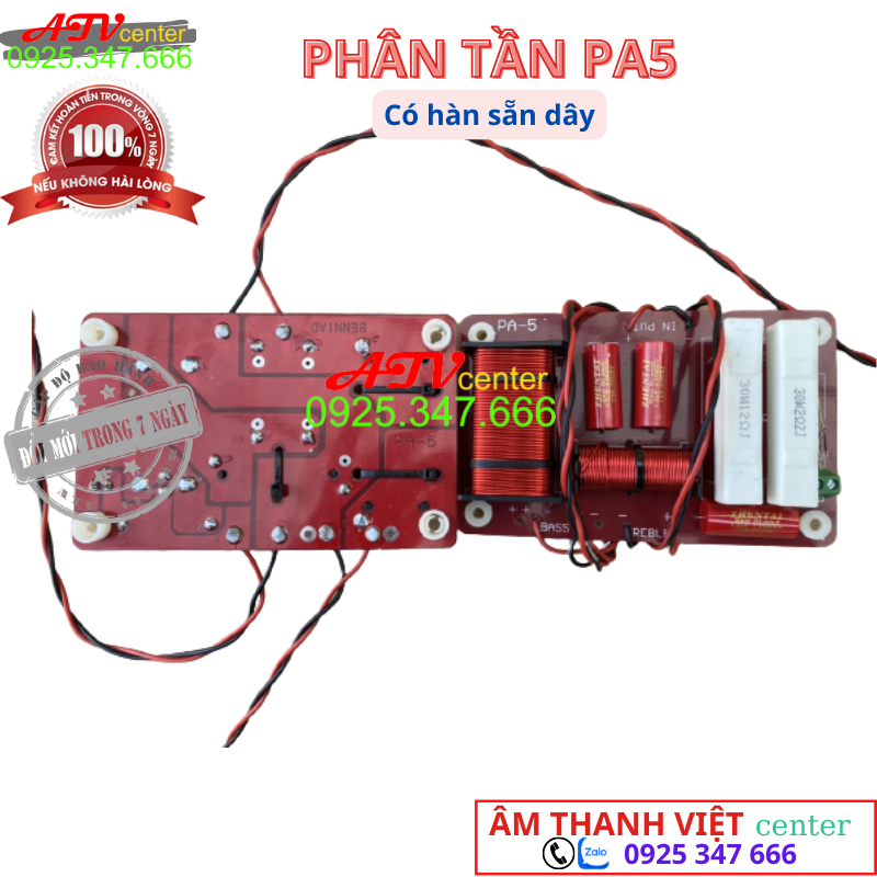 Mạch phân tần pa5 - dùng cho loa full - giá 1 đôi - có hàn sẵn dây