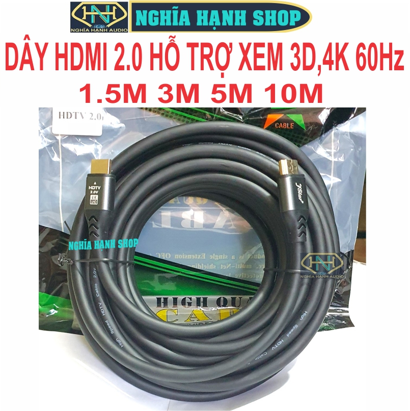 Cáp hdmi 2.0 dài 1.5m 3m 5m 10m jstar hỗ trợ xem phim 4k 60hz - dây hdmi 2.0 - hdmi cable - cáp 2 đầu hdmi