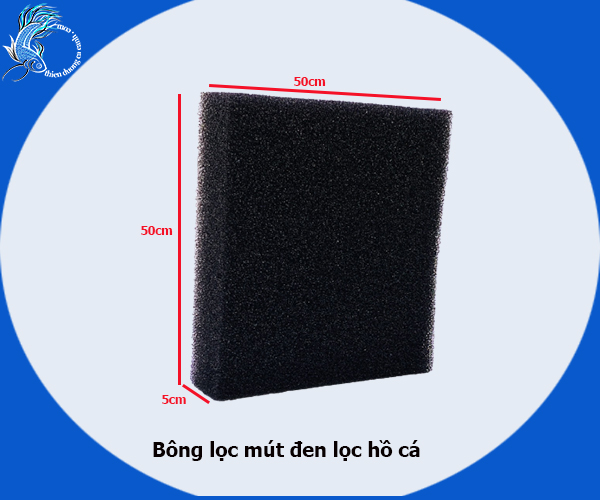 Bông lọc mút đen ( KÍCH THƯỚC 50cm x50cm x5cm )mút đen lọc hồ cá,bông gòn lọc nước