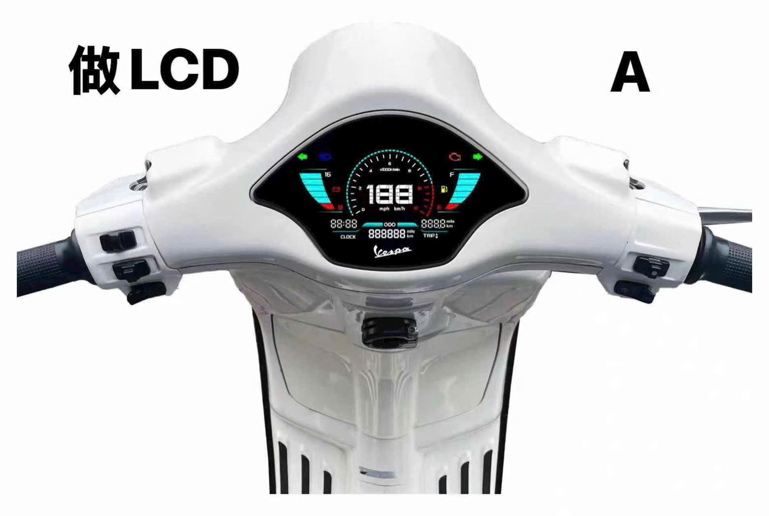 Đồng hồ điện tử Vespa 2019-2024 chinh hãng JG - lắp đặt như zin