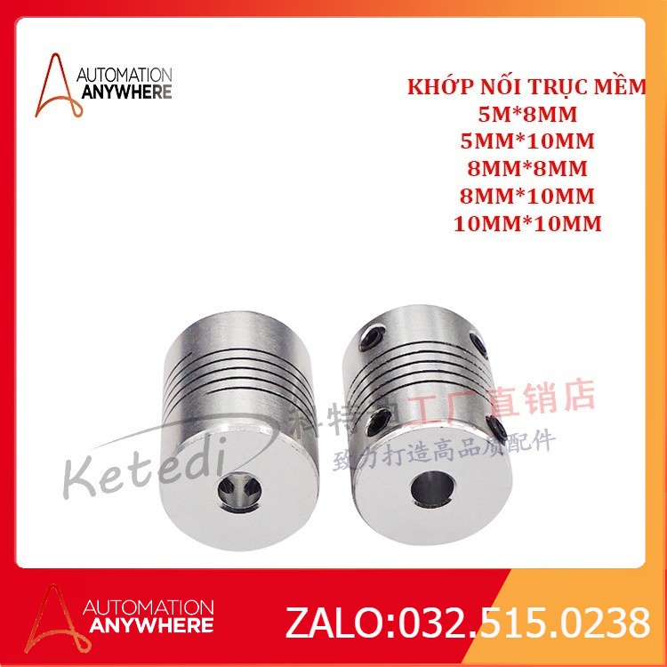 KHỚP NỐI MỀM KHỚP NỐI TRỤC ĐỘNG CƠ KHỚP NỐI ENCODER 5MM 6MM 8MM 10MM DÀI 25MM HỢP KIM NHÔM