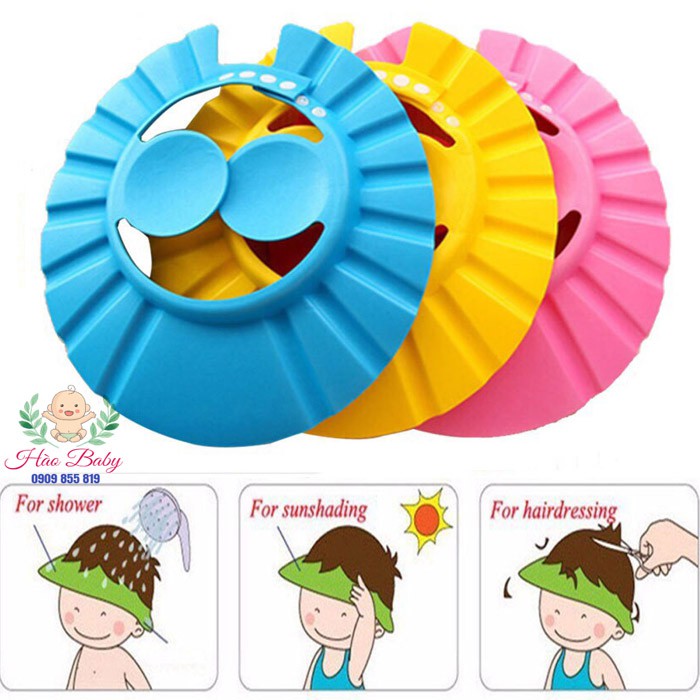 Mũ tắm nón gội đầu nón cắt tóc cho bé