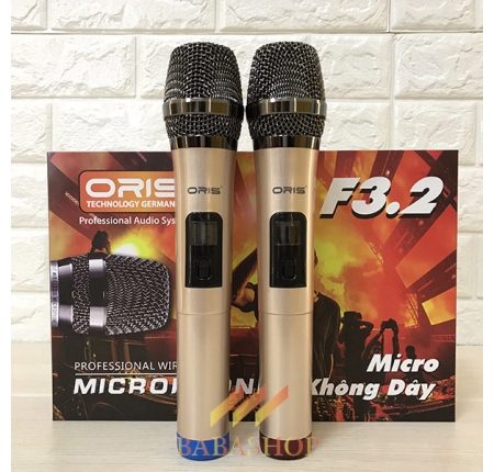 [HCM][ BẢO HÀNH CHÍNH HÃNG ] Micro không dây đa năng ORIS F3.2 ( 2 micro ) chuyên dùng cho loa kéo amply - mic hút - giảm hú - hát cực nhẹ