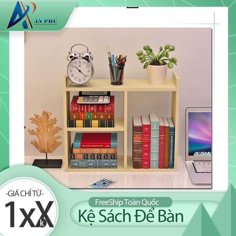 Kệ Sách Để Bàn Giá Rẻ Màu Gỗ