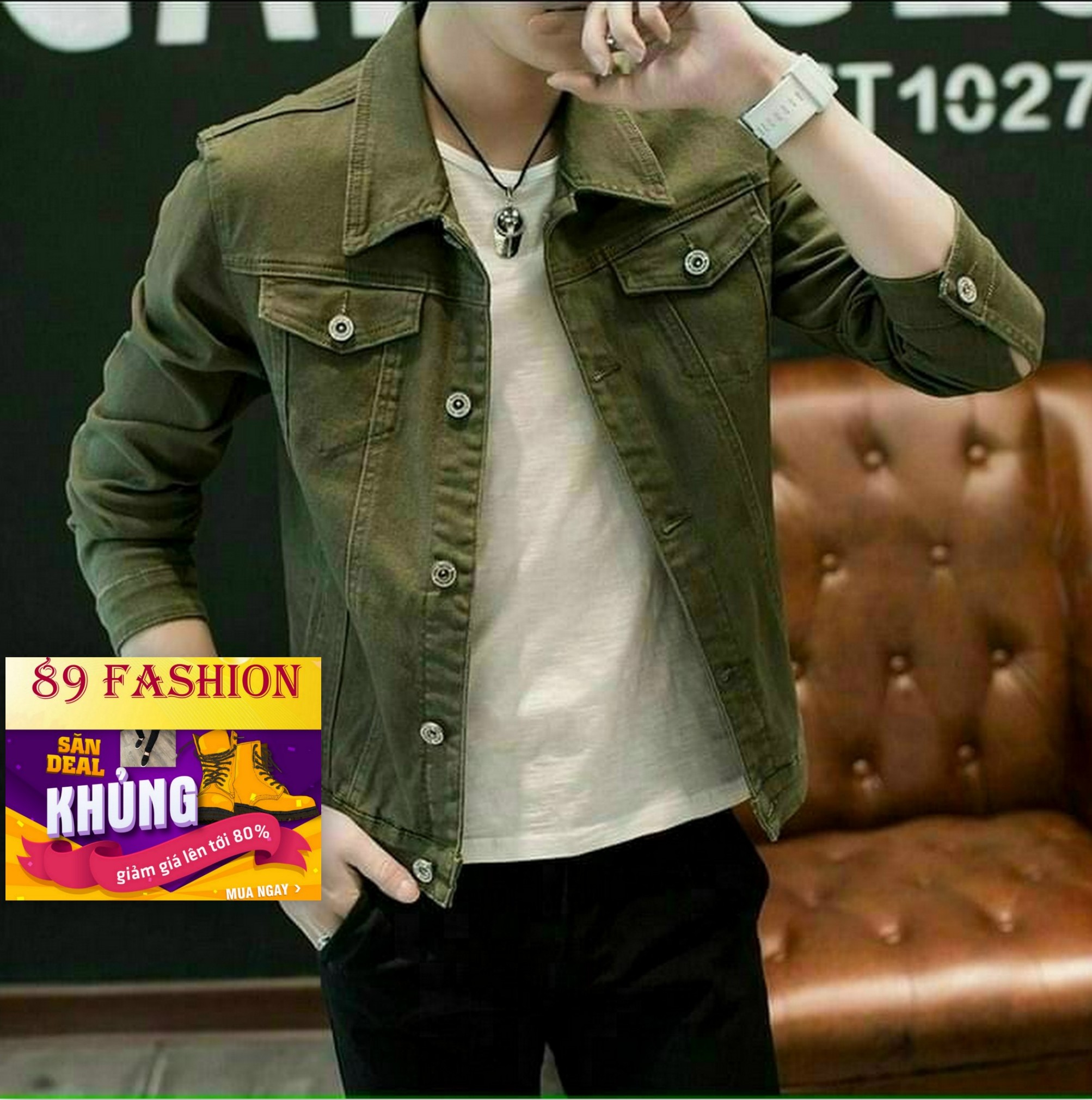 áo khoác jean nam cao cấp chất bò năng động cao cấp thiết kế MKV001 89FASHION đơn giản trẻ trung cá tính thời trang 89FASHION AN an0015