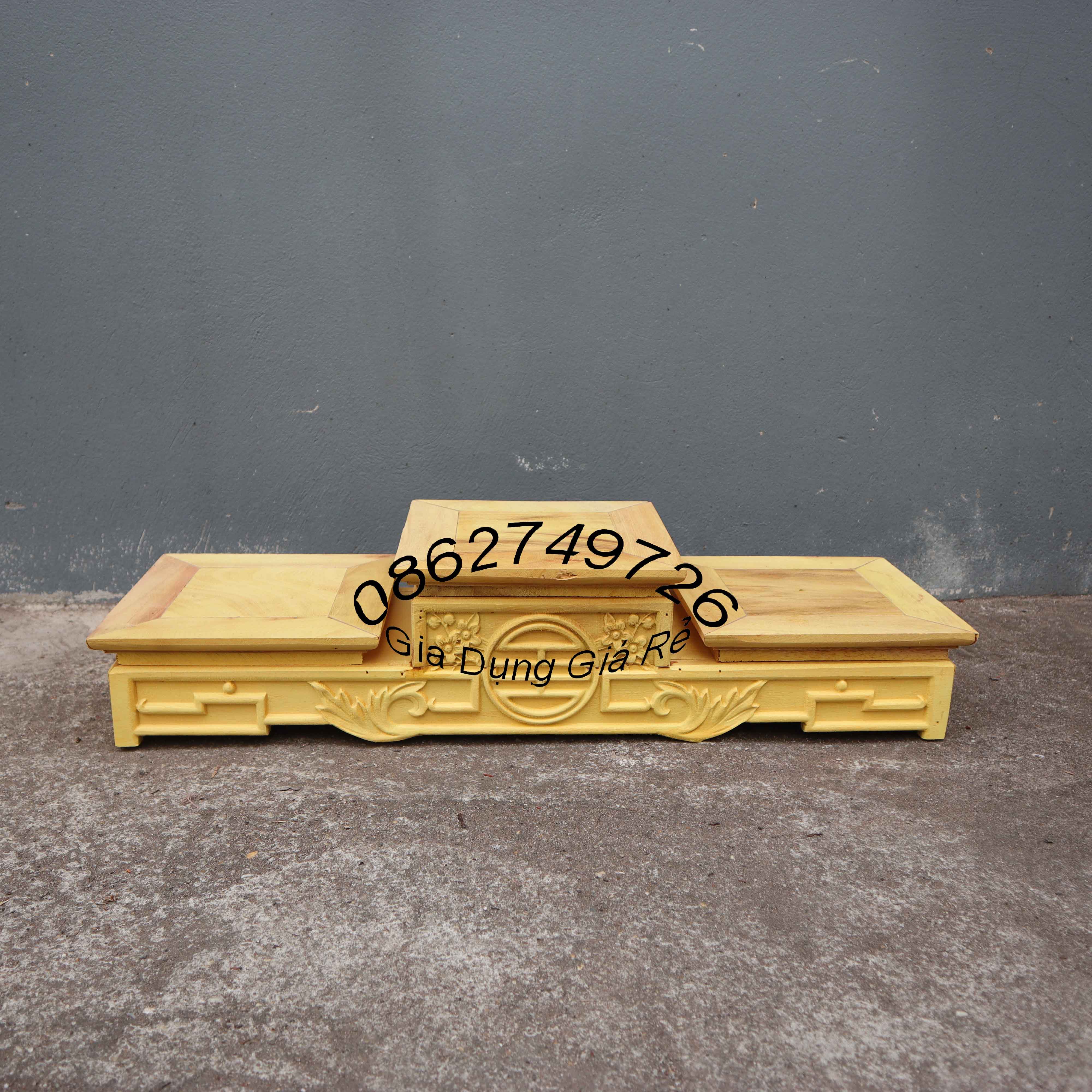 (Giá Rẻ)Tam sơn Bục kê bát hương thờ gỗ mít cỡ mặt 18 và 20