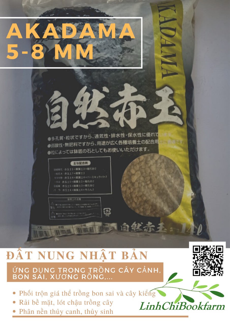 Đất nung Akadama Nhật Bản size 5- 8mm, rải mặt, giá thể sen đá, xương rồng, bonsai, cây kiểng, phần nền thủy sinh (bao 14l, 9-10kg)