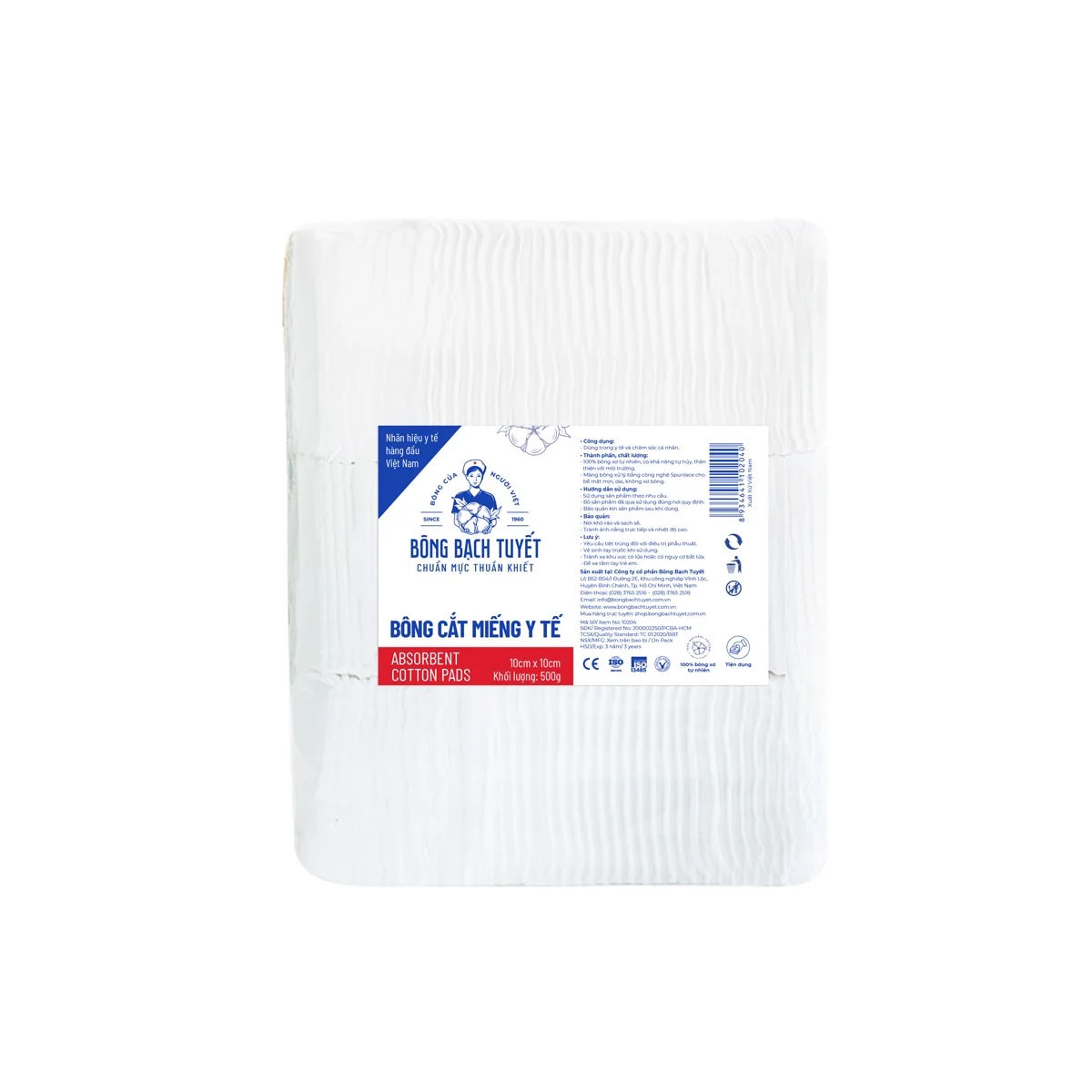 [HCM]BÔNG CẮT 10X10CM - 500G BÔNG BẠCH TUYẾT