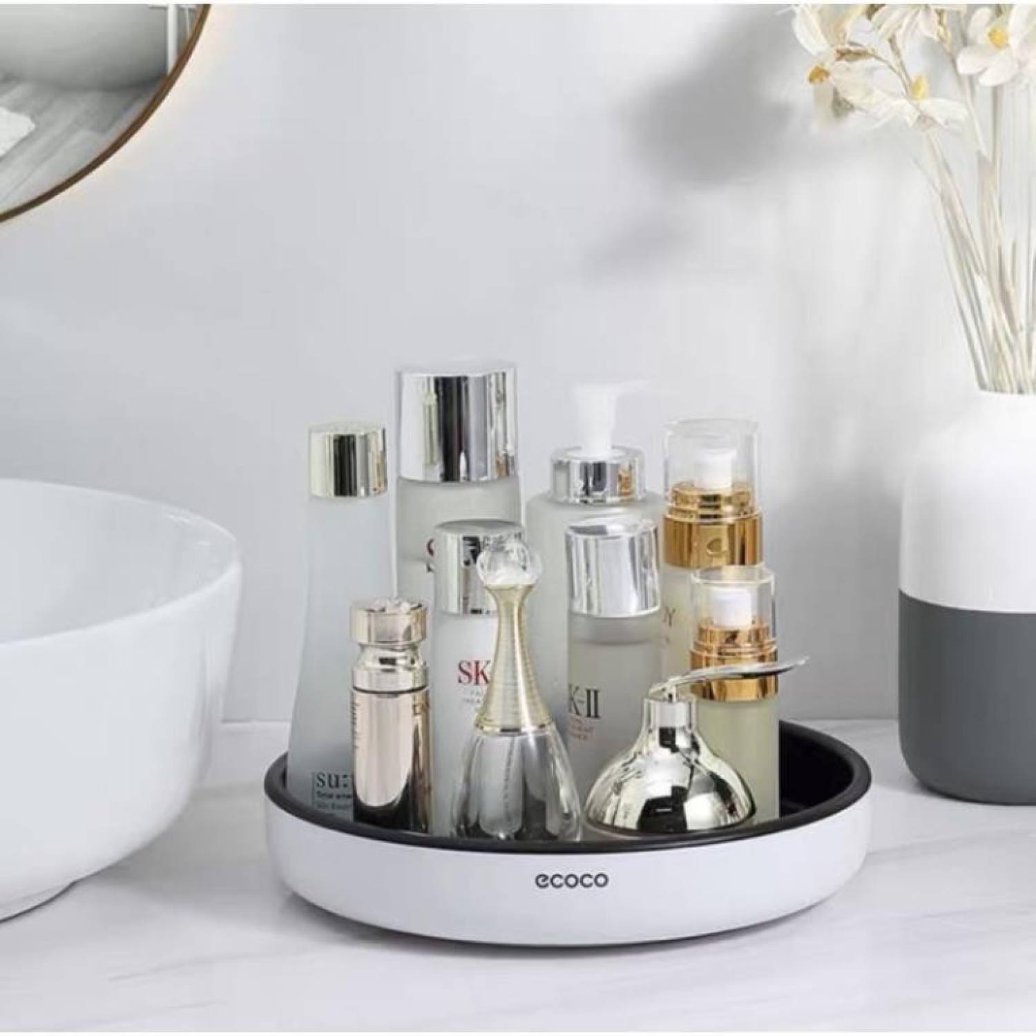 Kệ xoay đa năng 360 độ, kệ gia vị , kệ đựng đồ nhà tắm Ecoco chính hãng