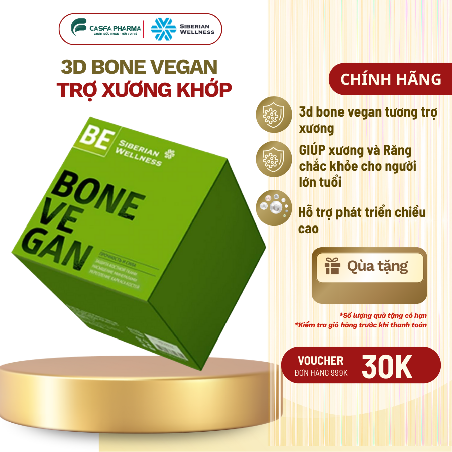 3D Bone Vegan Cube – Natural Calcium Supplement – 30 Bags/Box