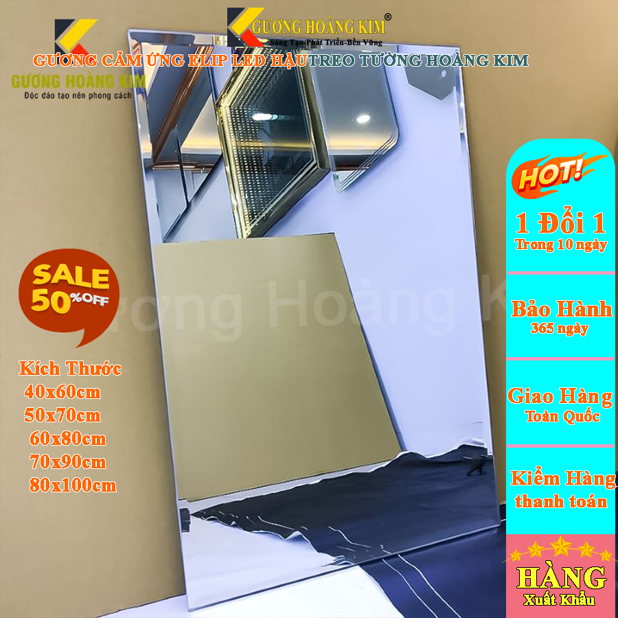 Gương nhà tắm dán tường chũ nhật trang điểm treo tường gia rẻ  kích thước 30x45 và 40x60 cm - guonghoangkim mirror