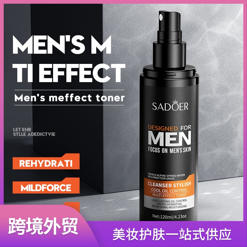 【YP】 English Moisturizing Spray SADOER Firming and Multi-effect Toner for Men Multi-effects Transnat