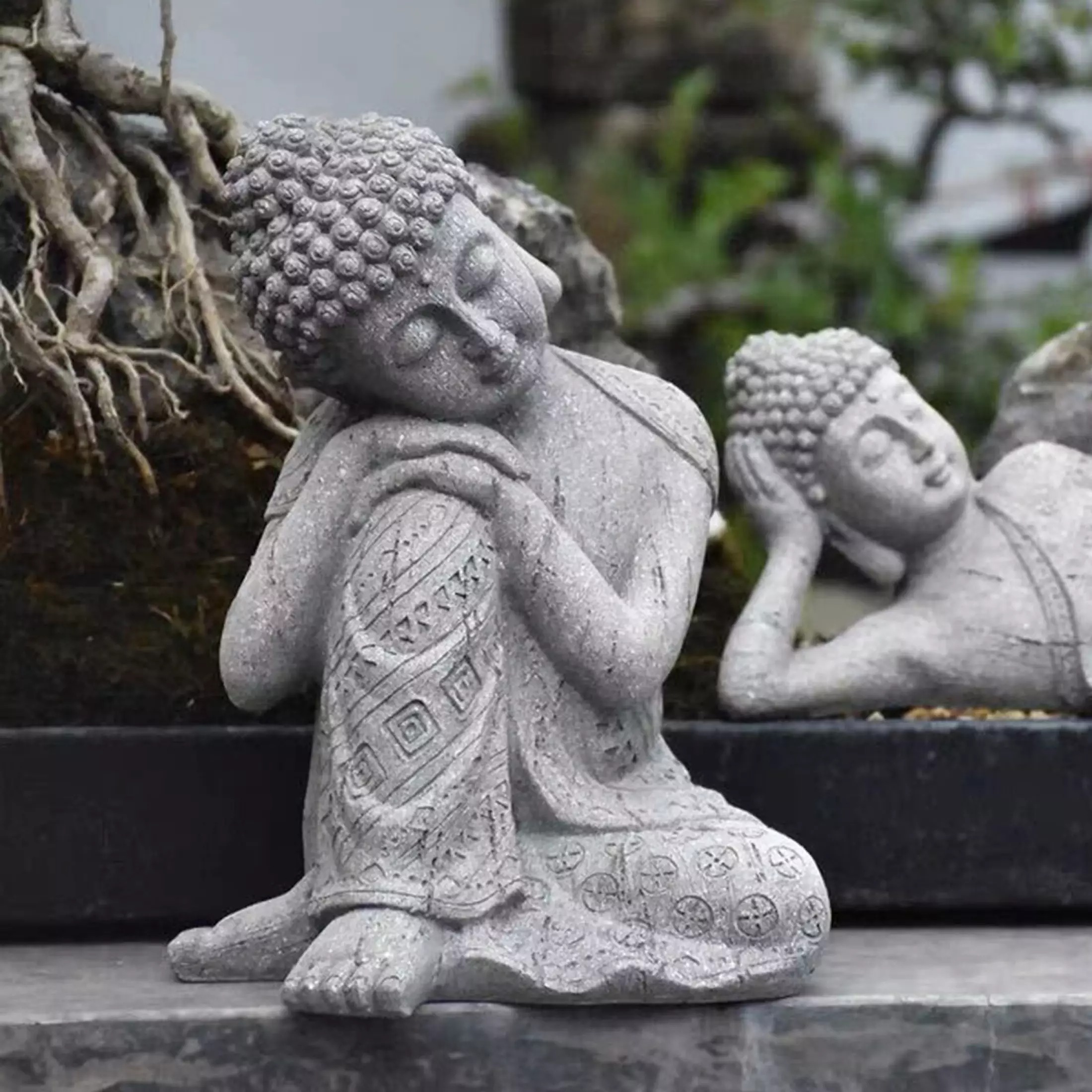 Tượng Phật An Nhiên Tự Tại Trang trí nhà cửa phong thủy cao 25cm