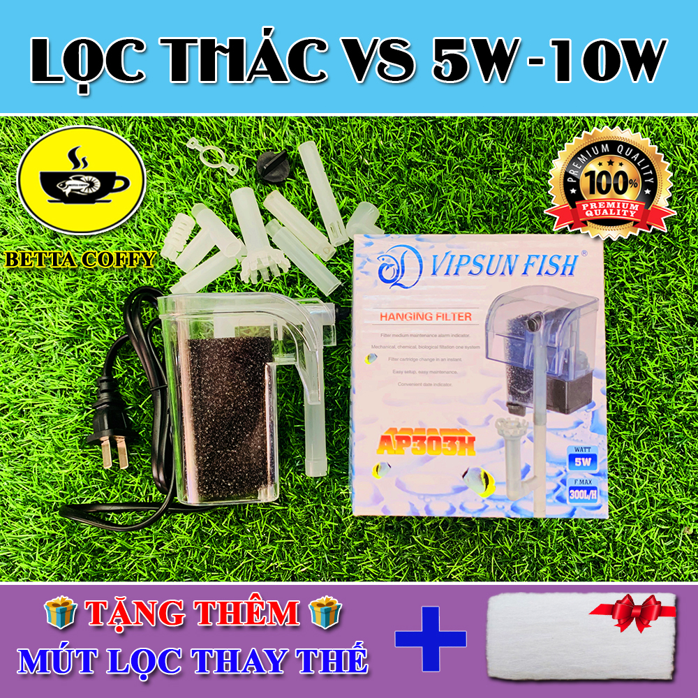 Máy lọc thác nước cho hồ cá mini 5W - 8W (Hiệu suất cao - tiết kiệm điện hơn)