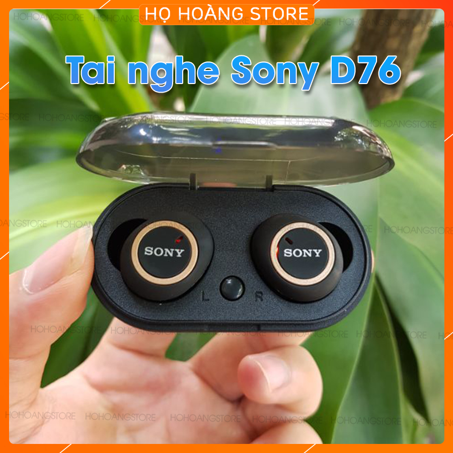 Tai nghe Bluetooth Đen Sony sport TWS-D76 Rất ấm Bass-treble rõ ràng