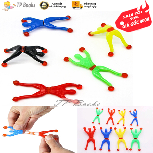 Combo đồ chơi người nhện dính tường, người nhện leo tường vui nhộn độc đáo cho bé yêu - hình người leo núi cho trẻ em