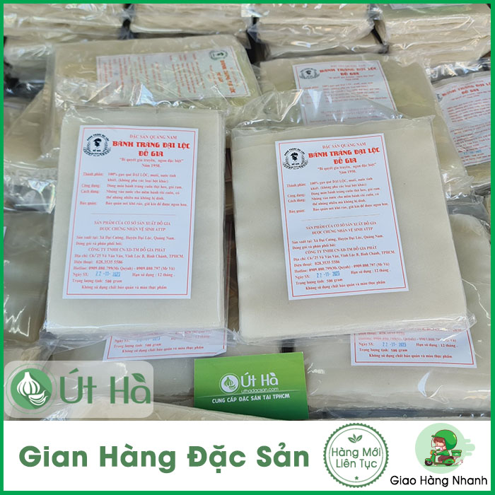 Bánh tráng đại lộc gói 500gr bánh tráng cuốn thịt heo - út hà đặc sản