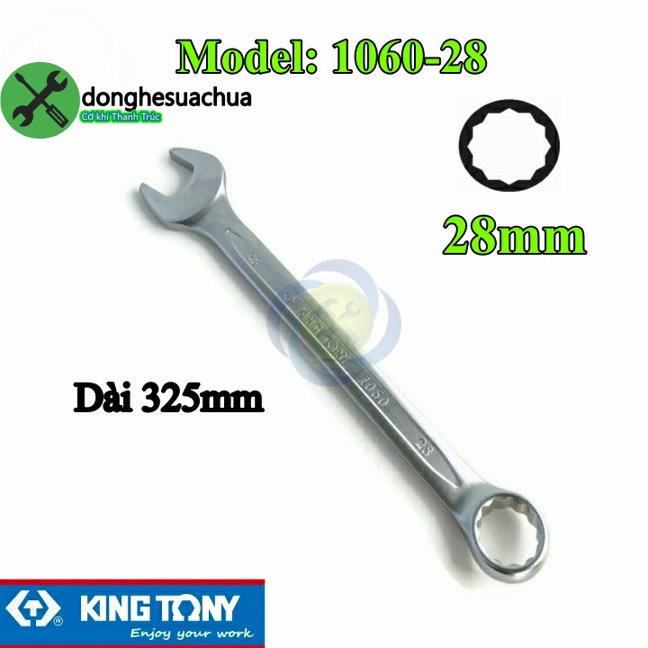 Cờ lê vòng miệng 28mm kingtony 1060-28 dài 325mm