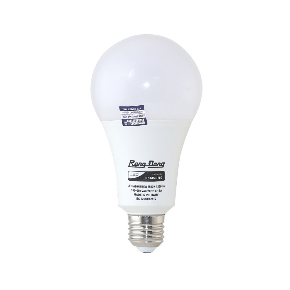 Bóng đèn led bulb 15w rạng đông, chip led samsung
