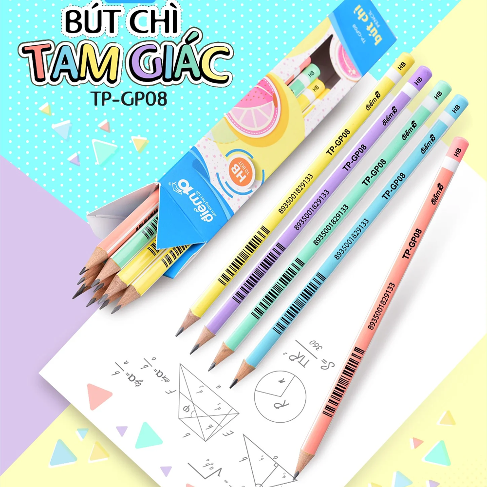 Combo 10 bút chì gỗ hb điểm 10 tp-gp08