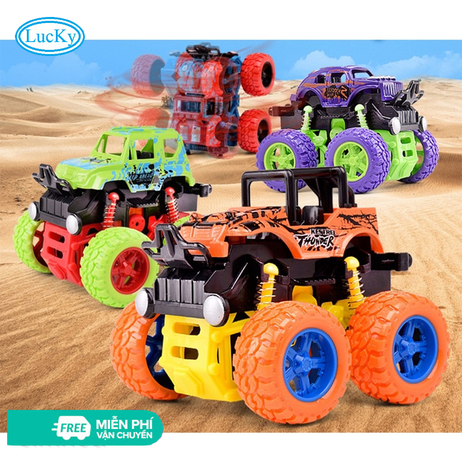 ( CÓ VIDEO) Đồ Chơi Trẻ em -Xe Địa Hình Monster Zap Giảm Xóc, Xoay 360 Nhào Lộn Và Chạy Đà Cực Mạnh