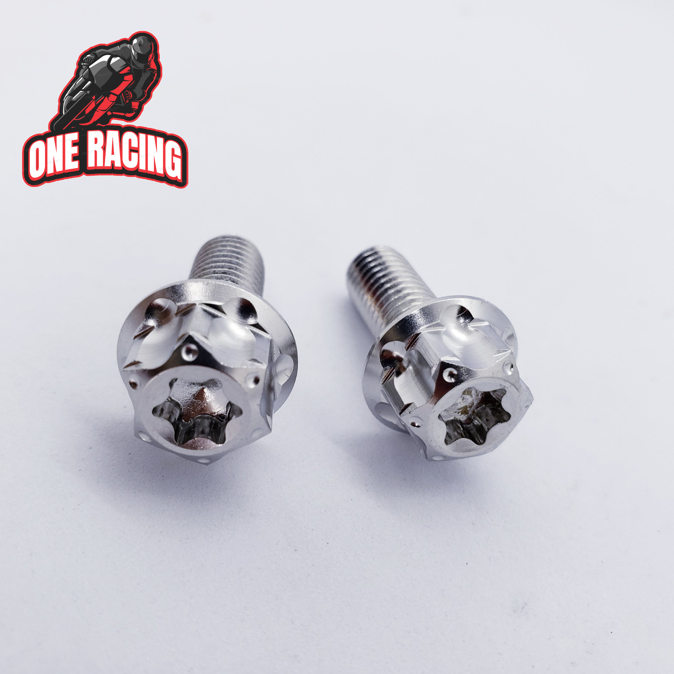 COMBO 2 ốc salaya 8ly2 Inox đầu trụ bắt pass heo dầu xe honda, ONE RACING