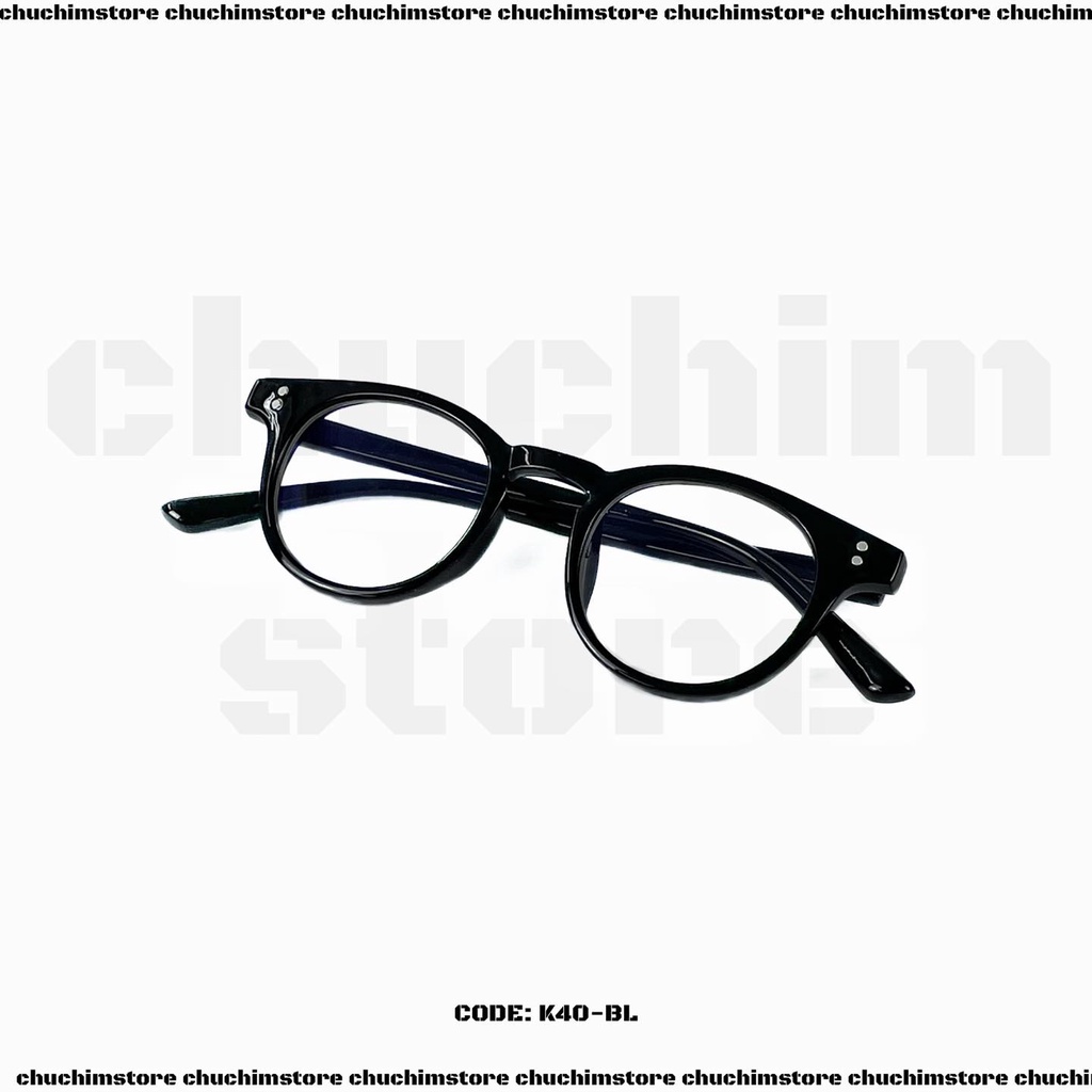 Kính gọng mắt tròn unisex kiểu dáng đơn giản basic