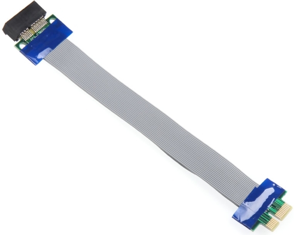 Cáp nối dài pci-e 1x 20cm nối dài khe cắm x1 trên bo mạch chủ, pcie x1 riser 20cm