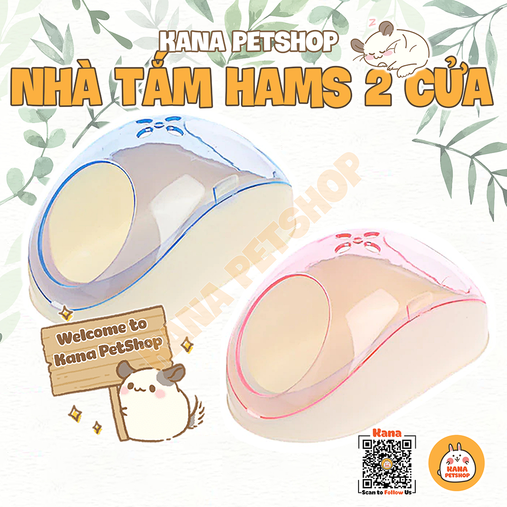 Nhà tắm hamster 🐹freeship🐹 nhà tắm potty hamster hai cửa cho hamster bear, winterwhite, robo,campell .