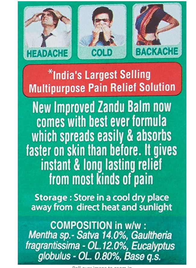 Cao xoa bóp thảo dược zandu balm ấn độ