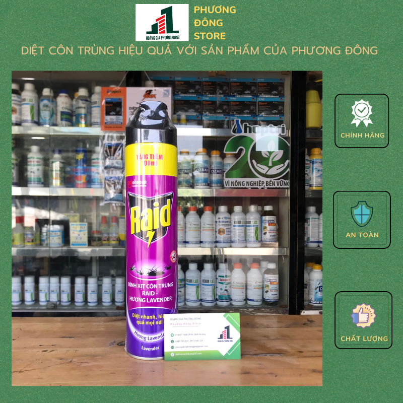Bình xịt muỗi và côn trùng Raid - bình xịt sẵn 600ml - 700ml