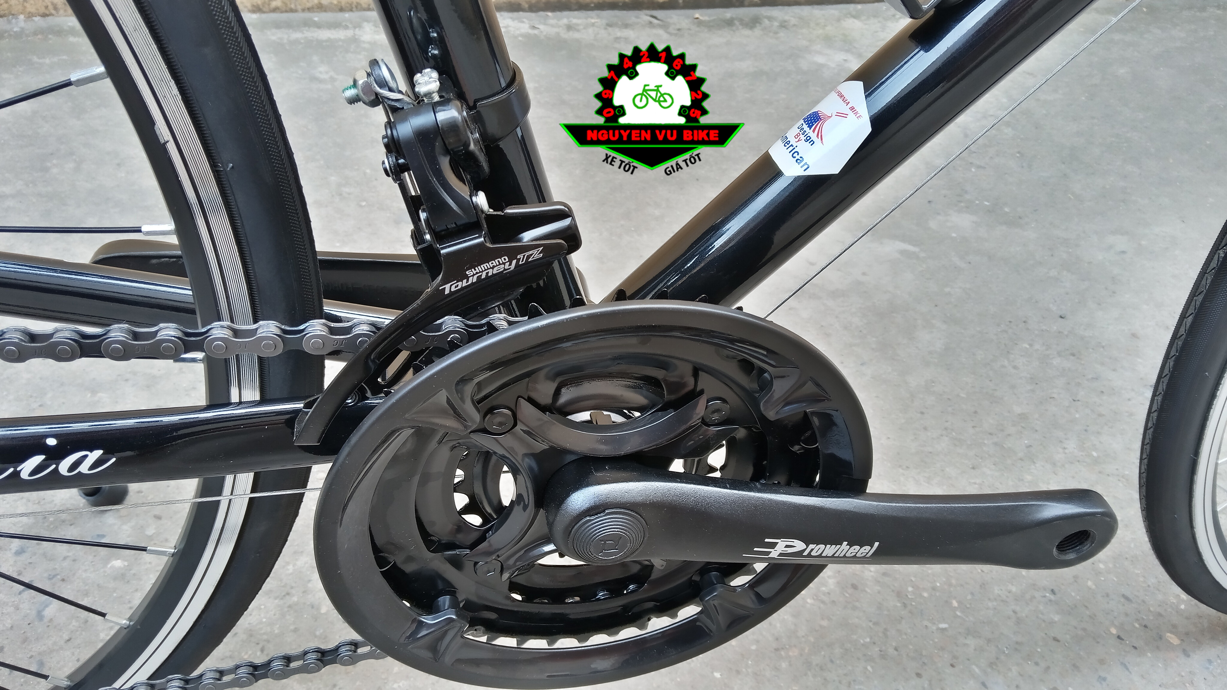 Xe đạp thể thao California City250 Khung nhôm Bộ đề Shimano 21 tốc độ Xe