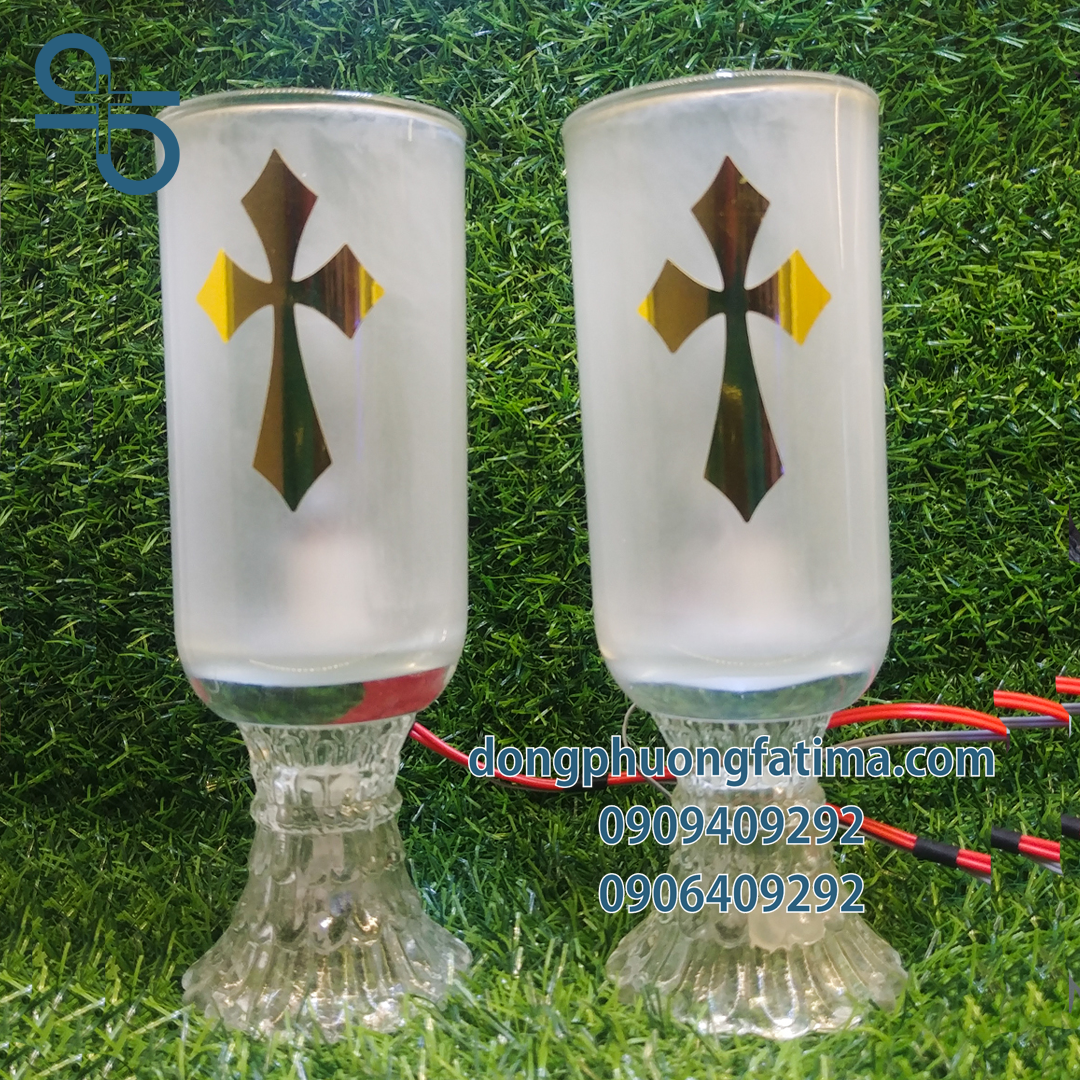 Đèn bàn thờ -2 cây ly đèn điện k8
