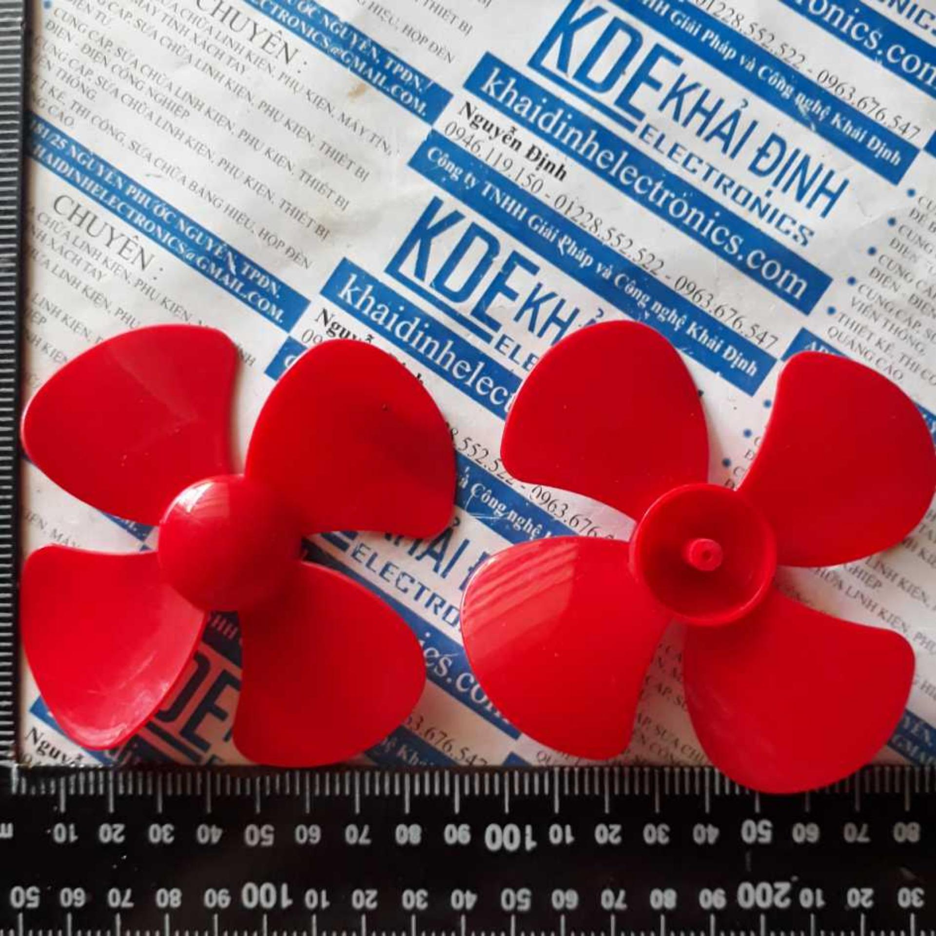 5 cái cánh quạt nhựa 4 cánh 100mm trục 2.3mm, Đủ màu kde2736