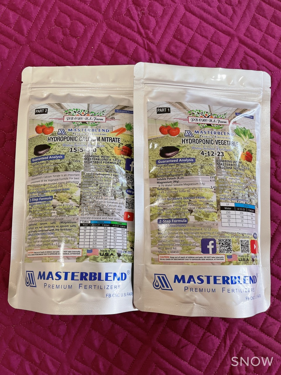 Dung dịch thủy canh Masterblend KL 0,9 kg