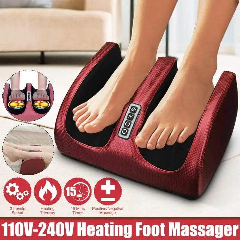 Massage chân điện, liệu pháp nhiệt, nén nóng, con lăn Shiatsu, thư giãn cơ bắp, giảm đau, máy spa chân