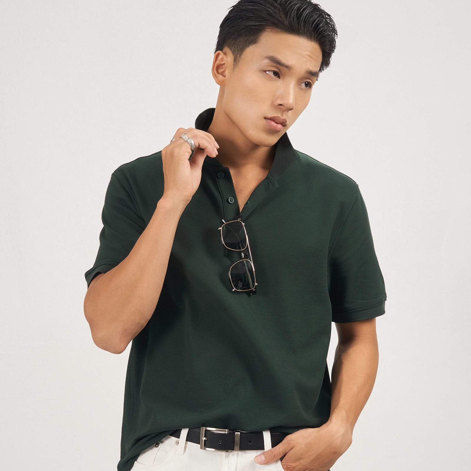Áo thun ngắn tay có cổ Highway Riley Polo mềm mịn