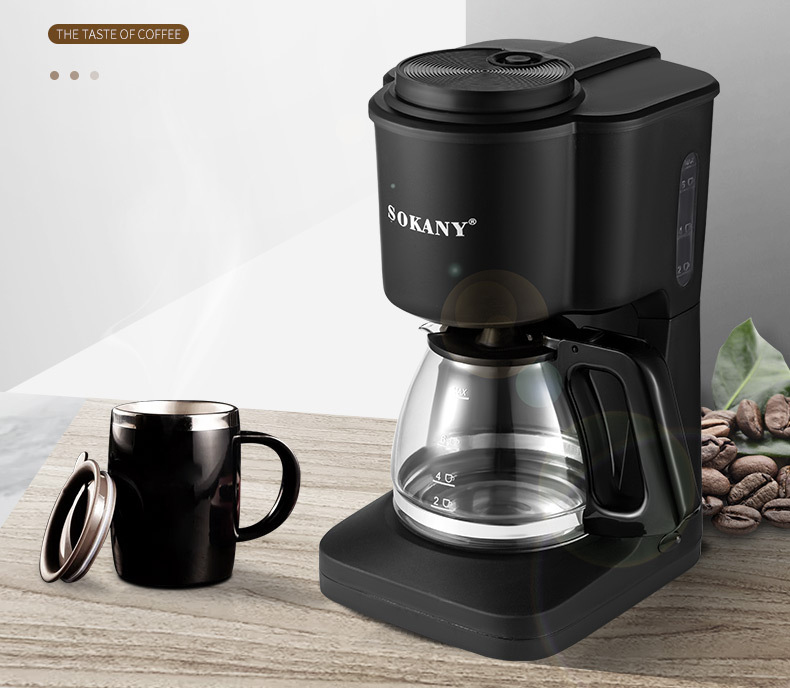 Máy Pha Cafe Sokany SK-124 950W Tiện Lợi Dùng Cho Gia Đình, Văn Phòng, Cửa Hàng