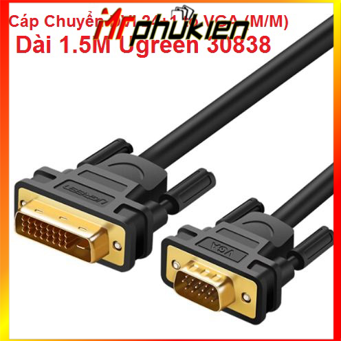 Cáp chuyển dvi 24+1 sang vga dài 1.5m ugreen 30838 - mrcomputer